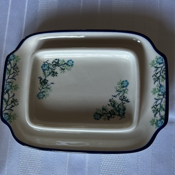 Brand New With Tags Polish Pottery Covered Butter Dish - Picture 4 of 8